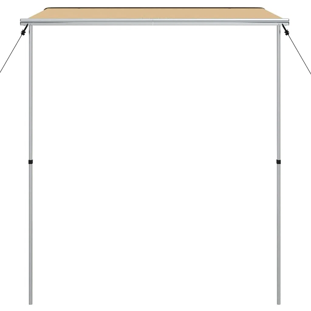 Markiza do przyczep kempingowych, beżowa, 2,4 x 2 x 2,15 m, wykonana z aluminium i poliestru 160 g, ochrona przed promieniowaniem UV, na kemping, do aktywności na świeżym powietrzu, festiwalu