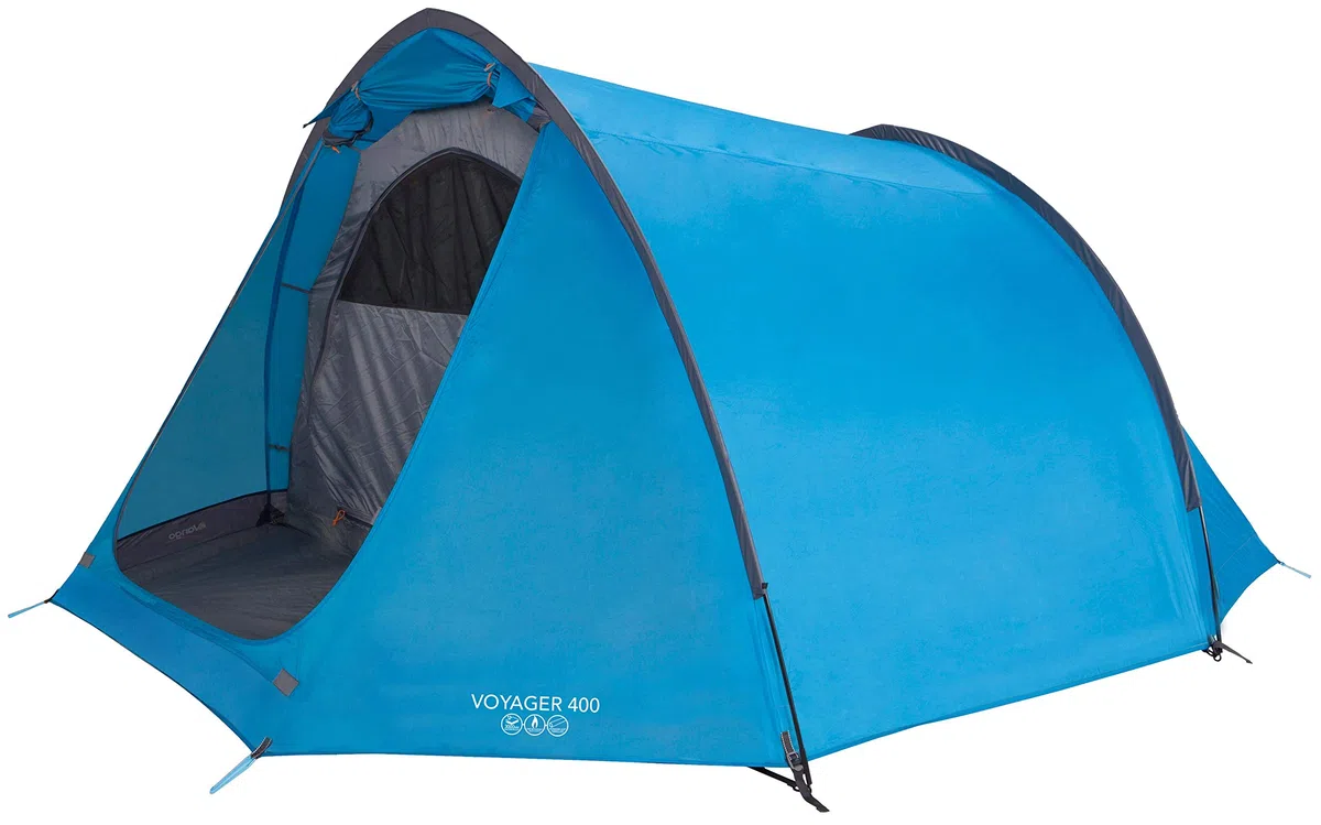 Vango Wodoodporny namiot tunelowy Voyager 400 dostępny w kolorze niebieskim - 4 osoby