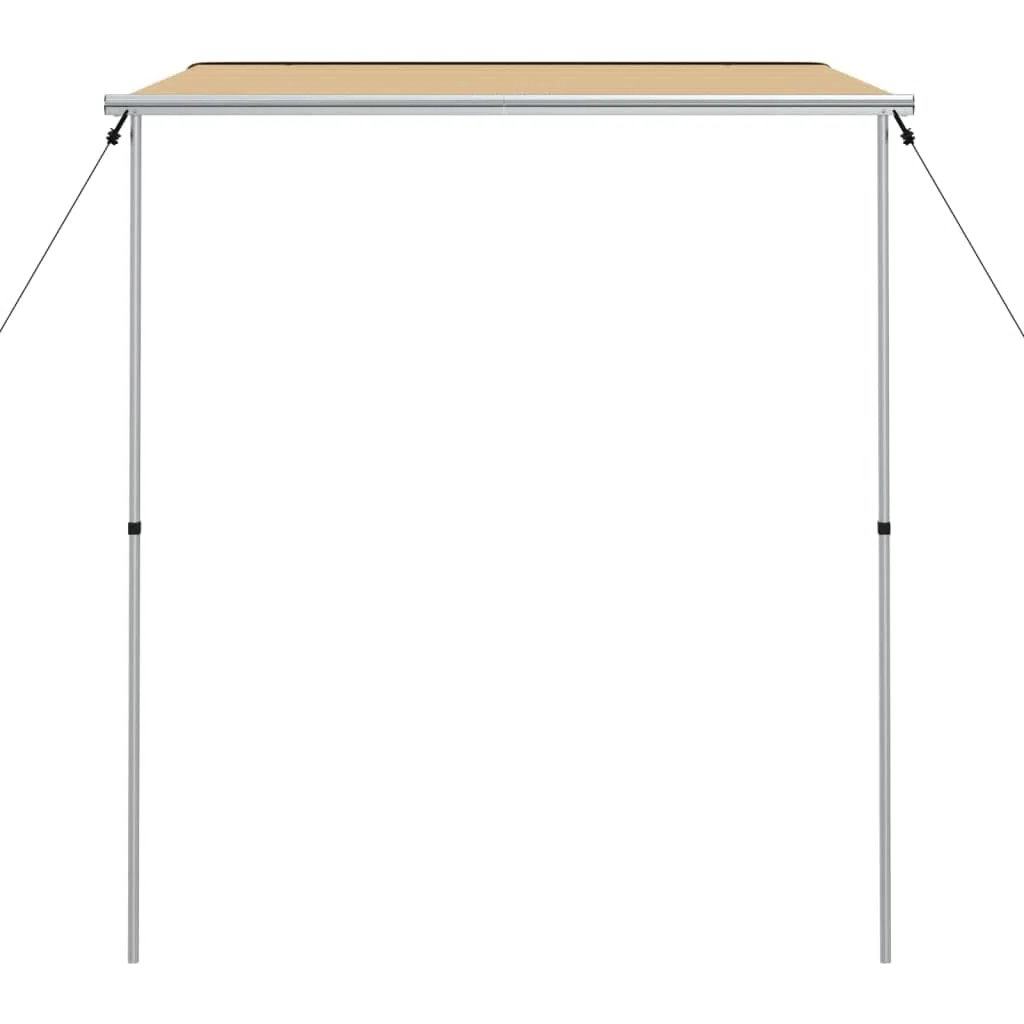 Markiza do przyczep kempingowych, beżowa, wykonana z aluminium i poliestru 160 g, 2,4 x 2,5 x 2,15 m, wodoszczelna torba do przechowywania na kempingu, podczas aktywności na świeżym powietrzu